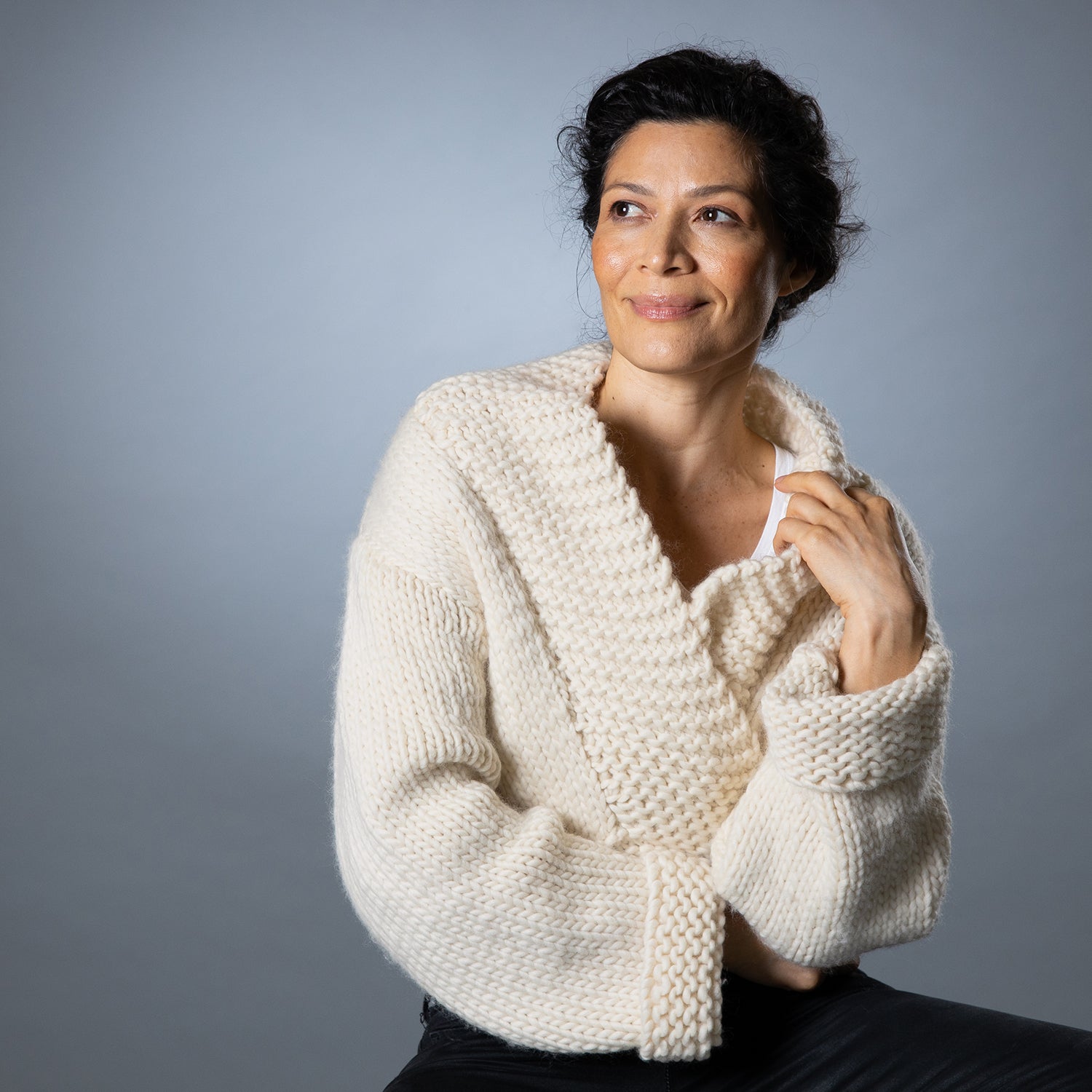 Ella Cardi Knitting Kit for Beginners - DIY Crochet Cardigan Kit with Yarn, Needles & Pattern - Perfect for Cozy Winter Wear & Handmade Gifts