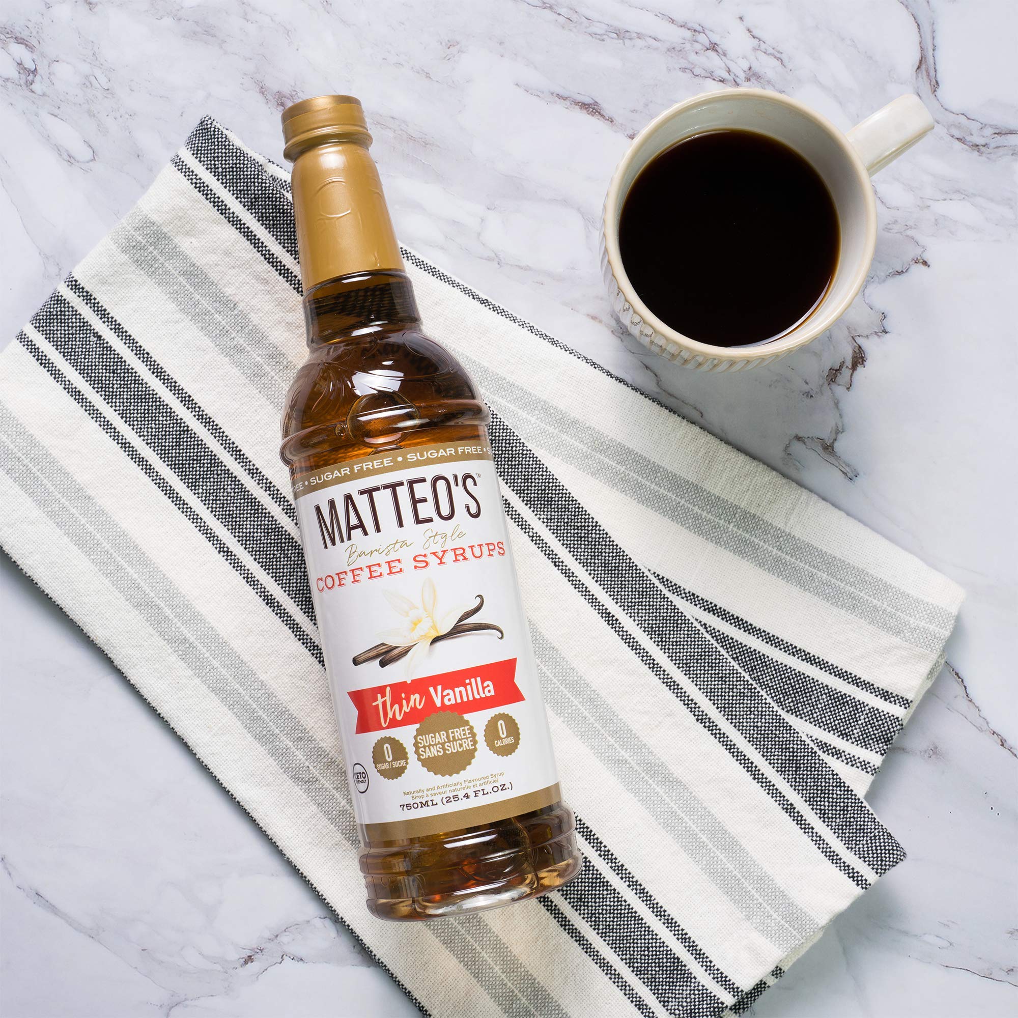 Sugar-Free Pumpkin Caramel Coffee Syrup - Keto Friendly 0 Calorie Flavoring for Lattes & Desserts