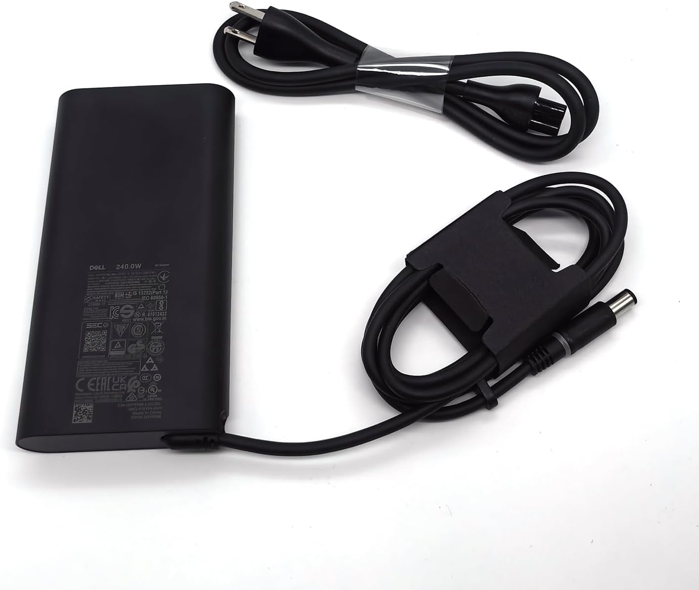Dell Laptop Charger 240W GAN AC Power Adapter with 7.4mm Barrel Tip - Compatible with Alienware M16 R2, X16, M15 R7, X15 R2, X17 R2 & Precision 7670, 7770, 7680, 7780 Laptops - Fast Charging Black Power Supply (HA240PM200) - Perfect for Gaming, Work & Travel