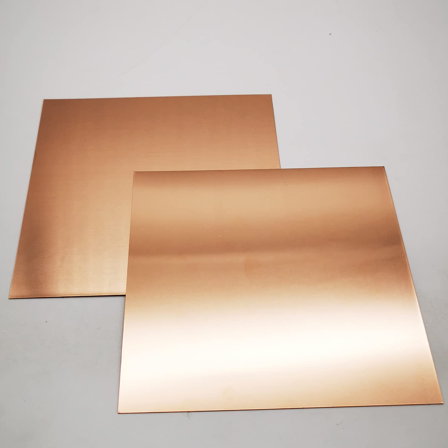 Premium Pure Copper Sheets - 2 Pack, 6x6 Inch, 24 Gauge (0.02