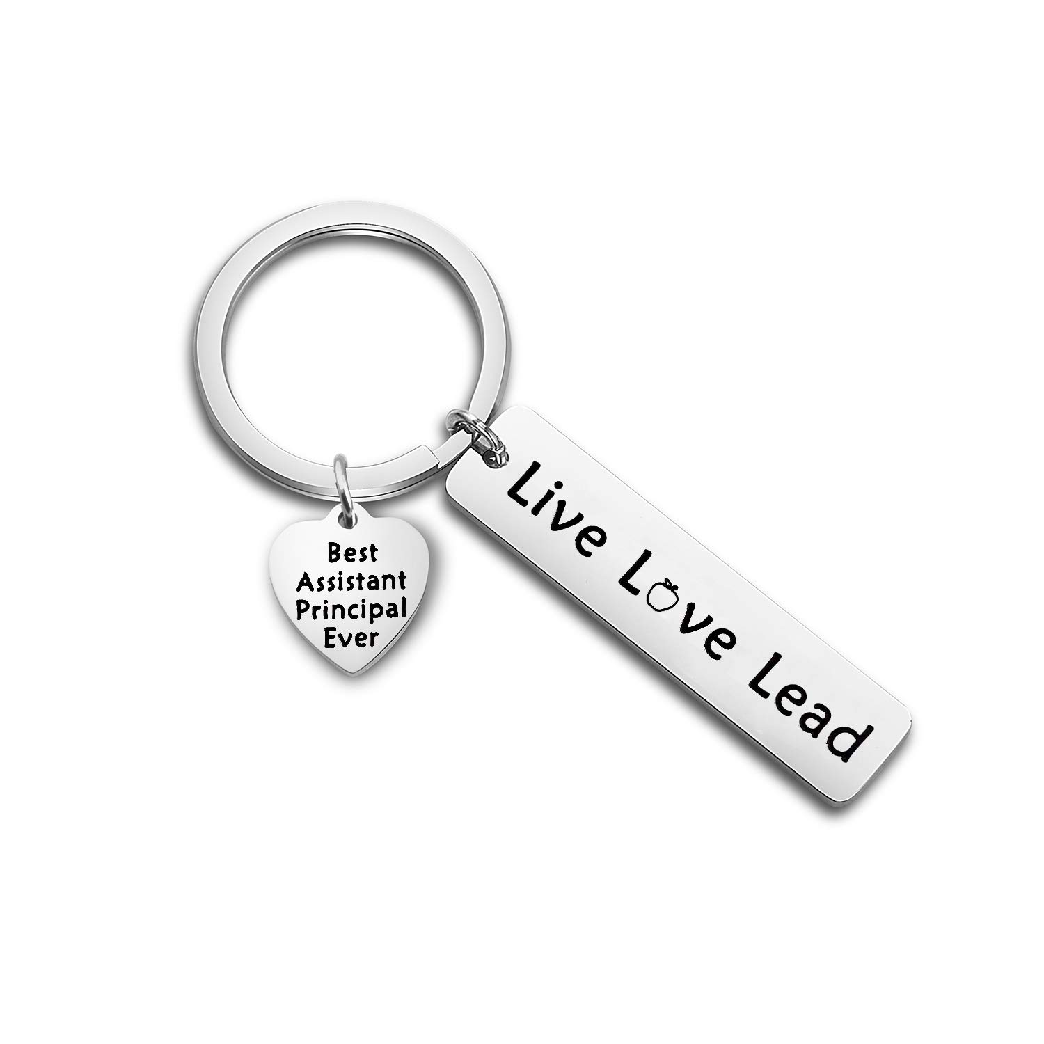 ENSIANTH Principal Keychain - Best Assistant Principal Gift for Teacher Appreciation, Live Love Lead
