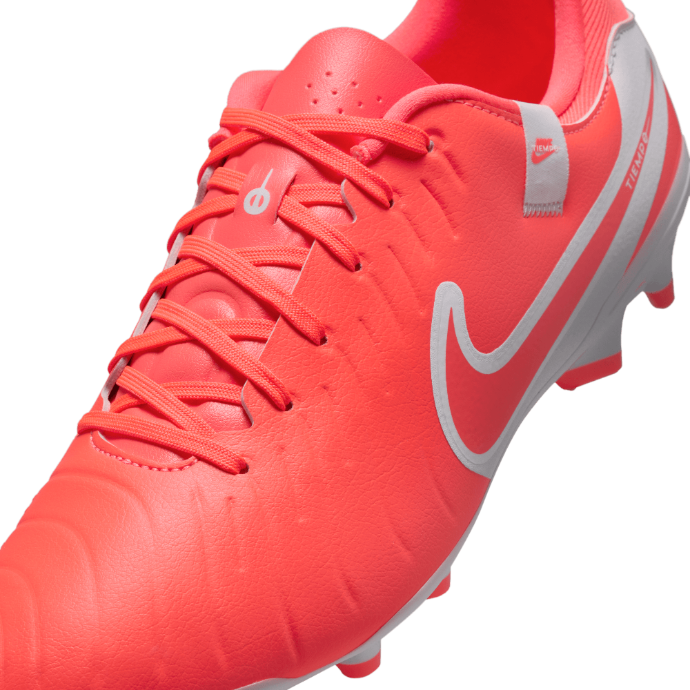 Nike Tiempo Legend 10 Academy FG/MG Soccer Cleats for Men - Hot Lava/White - Firm Ground & Multi-Ground Football Shoes - Perfect for Training & Match Play