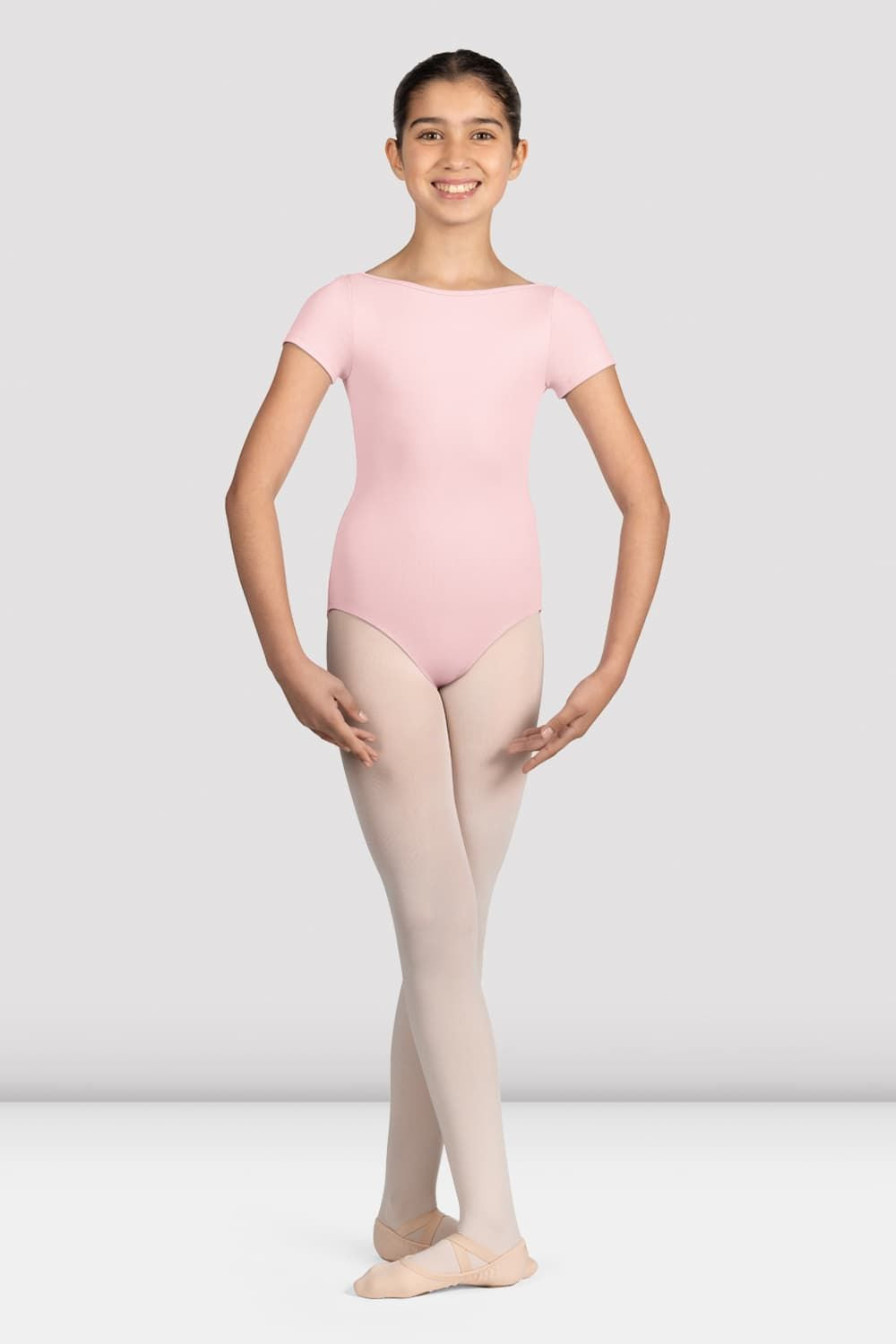 Mirella Glow Girl Cap Sleeve Leotard for Girls - Dance, Gymnastics & Performance Wear - Sparkly Ballet Leotard for Kids & Toddlers