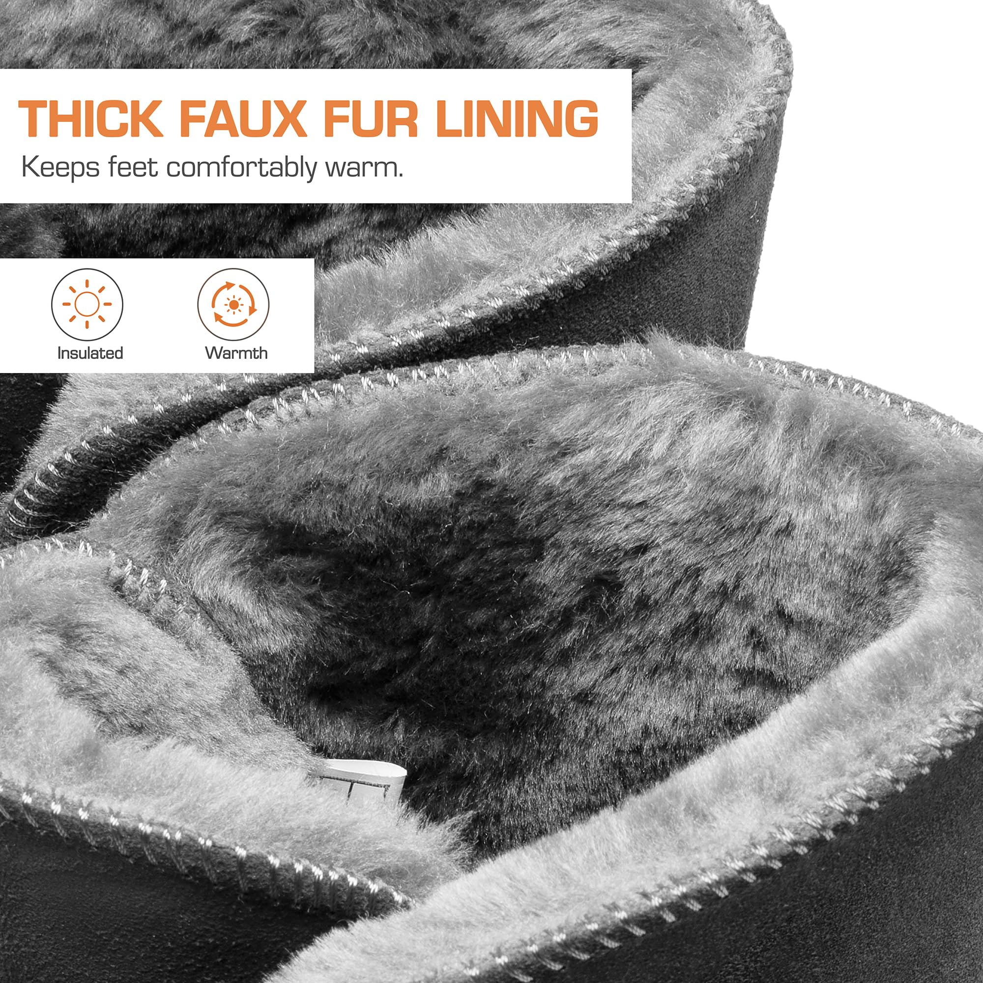DREAM PAIRS Women's Winter Snow Boots - Genuine Suede Leather with Faux Fur Lining & Memory Foam - Warm Fuzzy Bow Ankle Booties for Women - Perfect for Outdoor Winter Activities & Indoor Comfort