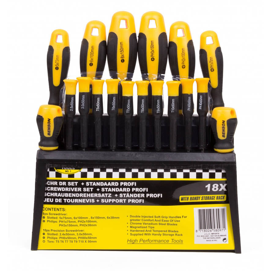 18-Piece Screwdriver Set - Professional Precision Screwdrivers for Electronics, DIY & Home Repair | Perfect for Phones, Laptops & Small Appliances