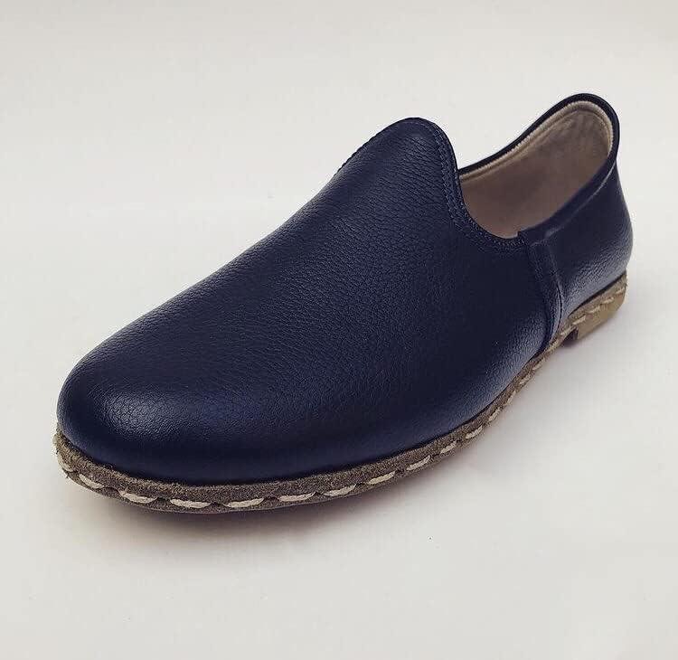 **Authentic 100% Handmade Genuine Leather Men's Turkish Saracli Slippers - Lightweight & Breathable - Size 8 - Cream Nubuck - Perfect for Home, Lounge & Travel Comfort**