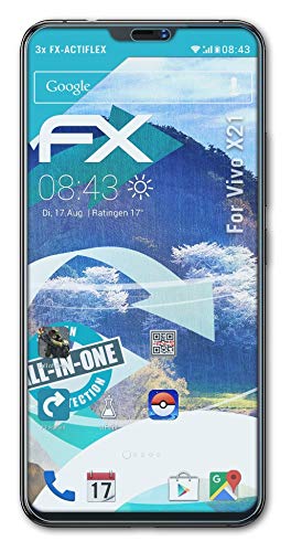 Vivo X21 Screen Protector - 3 Pack Ultra Clear Flexible HD Film - Anti-Scratch & Bubble-Free - Perfect for Work, Travel & Everyday Protection