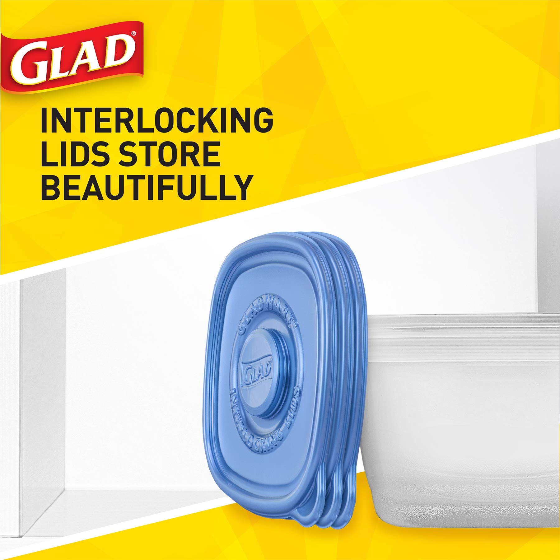 Glad 5-Count Food Storage Containers, 6-Pack (30 Total) - Airtight BPA-Free Plastic Containers for Meal Prep, Leftovers, Snacks & Desserts | Ideal for Kitchen, Office & Picnics