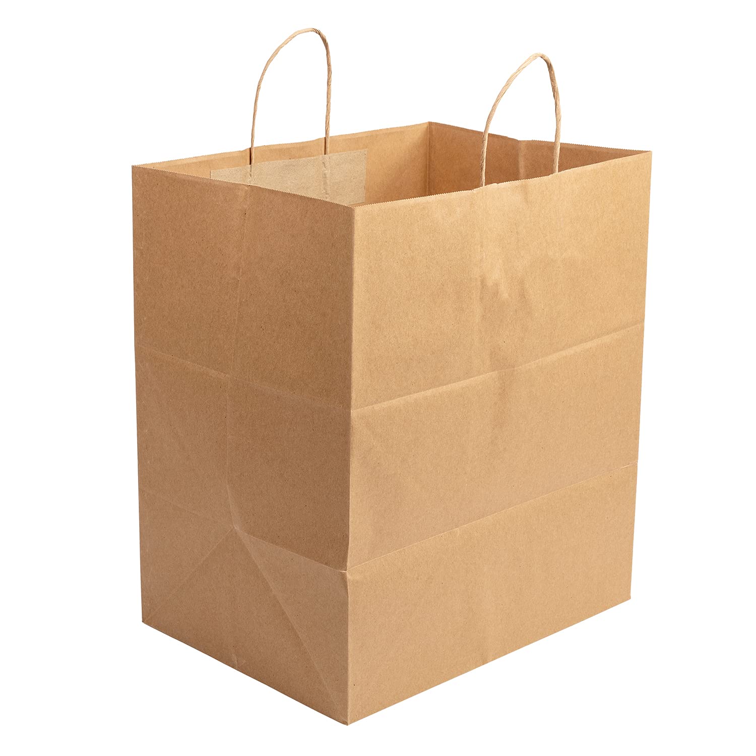 200 Pack Eco-Friendly Kraft Paper Bags with Twisted Handles - 14x10x15.75 Inch Recyclable Brown Grocery Bags for Shopping, Takeout & Retail Packaging - Durable & Sustainable Food Bags for Restaurants, Markets & Parties