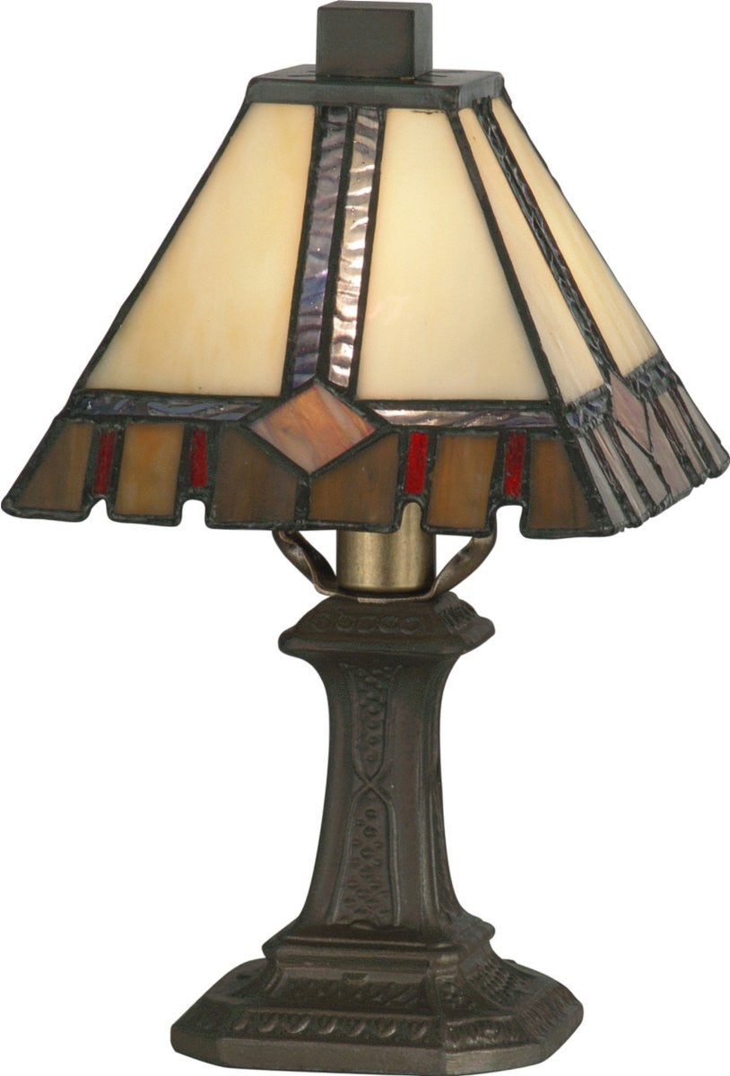 11H Castle Cut 1 Light Accent Lamp in Antique Bronze Finish - Perfect for Bedroom Nightstand, Living Room Decor, or Office Lighting