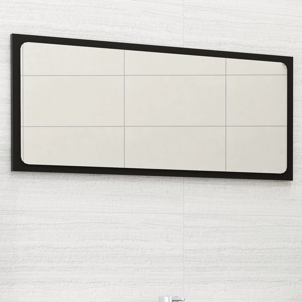 Modern Black Bathroom Mirror - 31.5