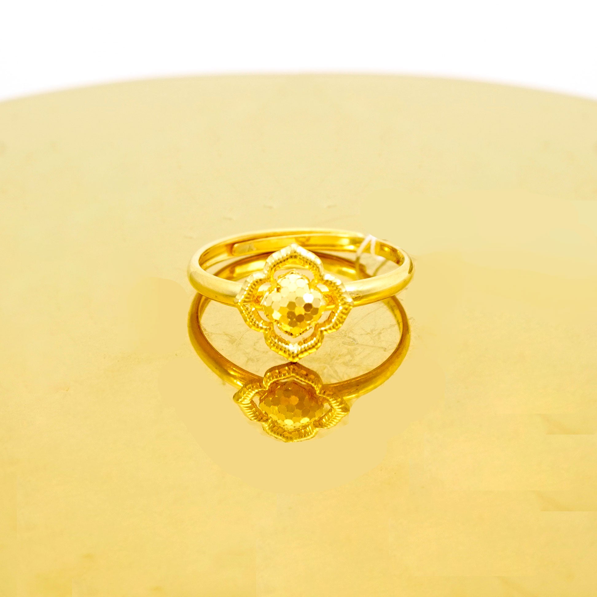 24K Gold Ring for Women - Elegant & Durable Solid Gold Jewelry - Perfect for Weddings, Anniversaries & Special Occasions