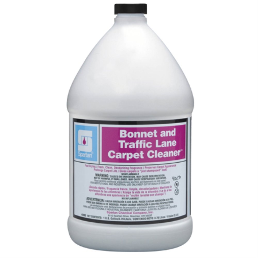 Spartan Bonnet Lane/Traffic Carpet Cleaner - 4 Gallons Per Case | Professional Carpet Cleaning Solution for High Traffic Areas, Commercial Use & Stain Removal