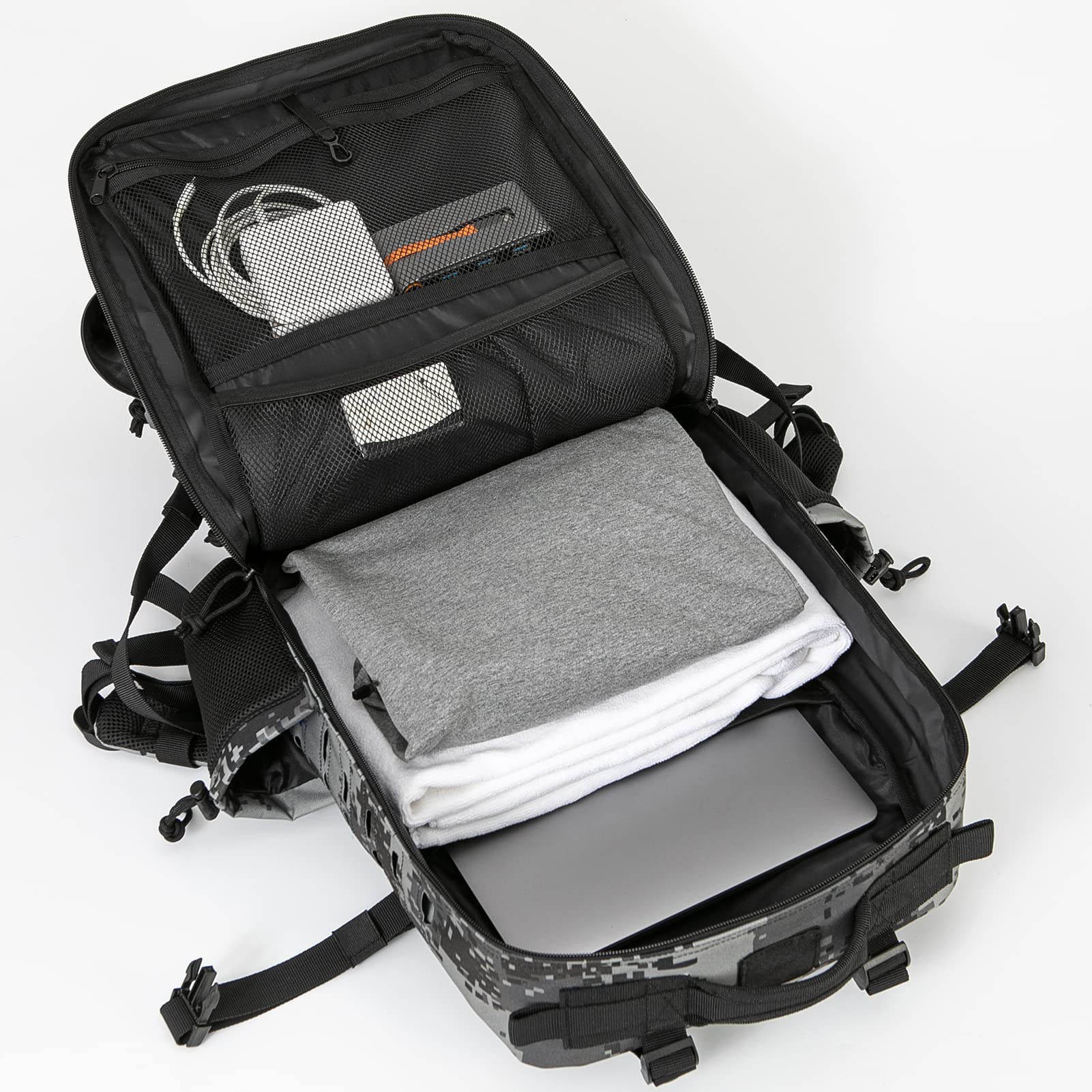 QT&QY 25L/35L/45L Military Tactical Backpack for Men - Molle Daypack, 3-Day Bug Out Bag, Hiking Rucksack with Water Bottle Holder | Outdoor Camping, Survival Gear, Travel & Adventure Essentials