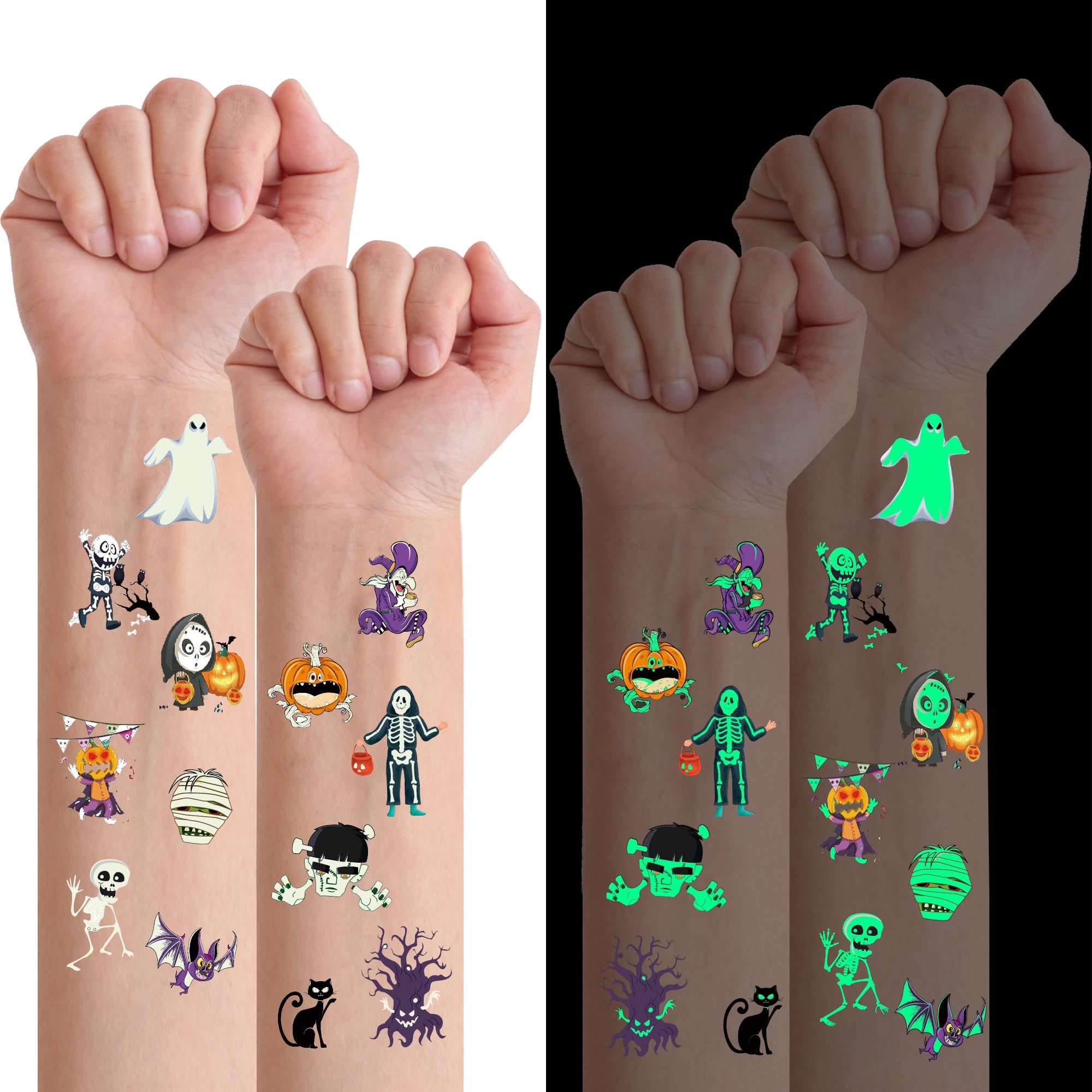 79 Pcs Halloween Scary Temporary Tattoos for Kids - Assorted Fake Tattoo Stickers for Boys & Girls - Trick or Treat Party Favors, Goody Bag Stuffers & Prizes - Perfect for Halloween Costumes, School Parties & Trick-or-Treating
