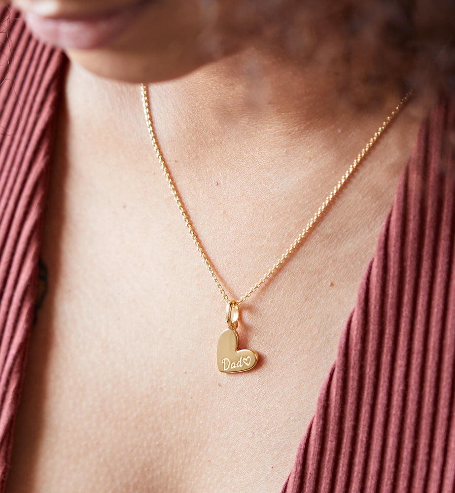 Personalized Heart Name Necklace - Custom Engraved Jewelry for Women, Gift for Her, Valentine's Day, Anniversary, Birthday - Perfect for Everyday Wear & Special Occasions