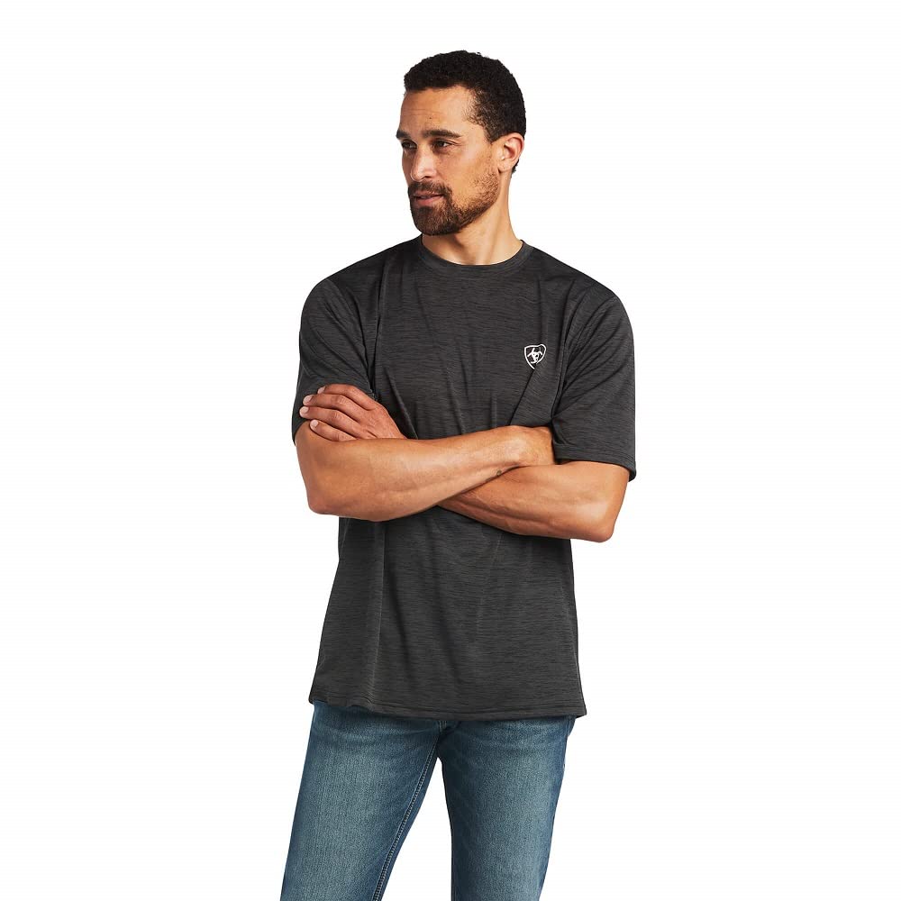 ARIAT Men's MNS Charger Vertical Flag Short Sleeve T-Shirt - Comfortable Cotton Tee for Casual Wear, Outdoor Activities & Patriotic Events