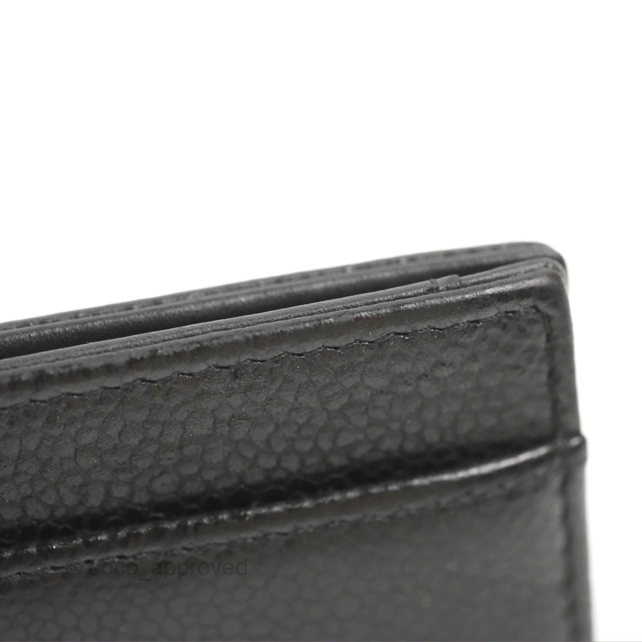 Chanel CC Card Holder Black Caviar Leather Wallet - Luxury Compact Credit Card Case for Women - Perfect for Everyday Use & Travel Accessories