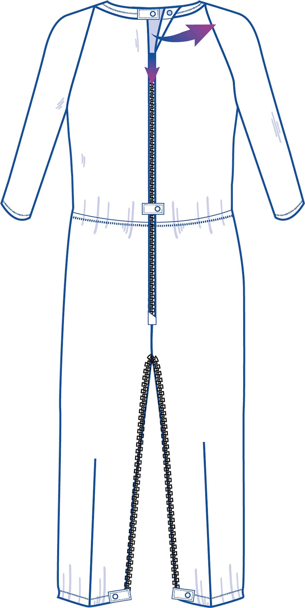 Ovidis Dementia Clothing - Alzheimer's Anti-Strip Jumpsuit for Elderly Men - Comfortable Onesie for Seniors with Dementia - Ideal for Home Care and Assisted Living Facilities