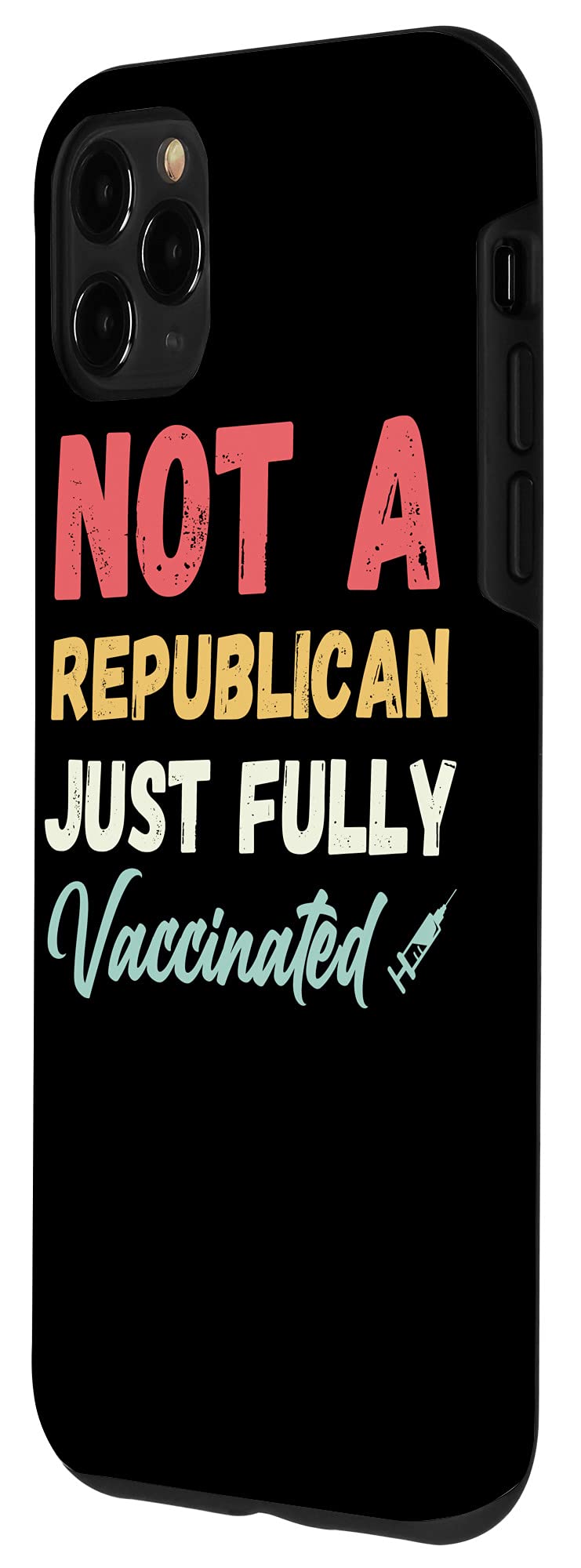 iPhone 11 Pro Max Case - Funny Vaccinated Retro Design - Perfect for Travel, Work & Daily Use
