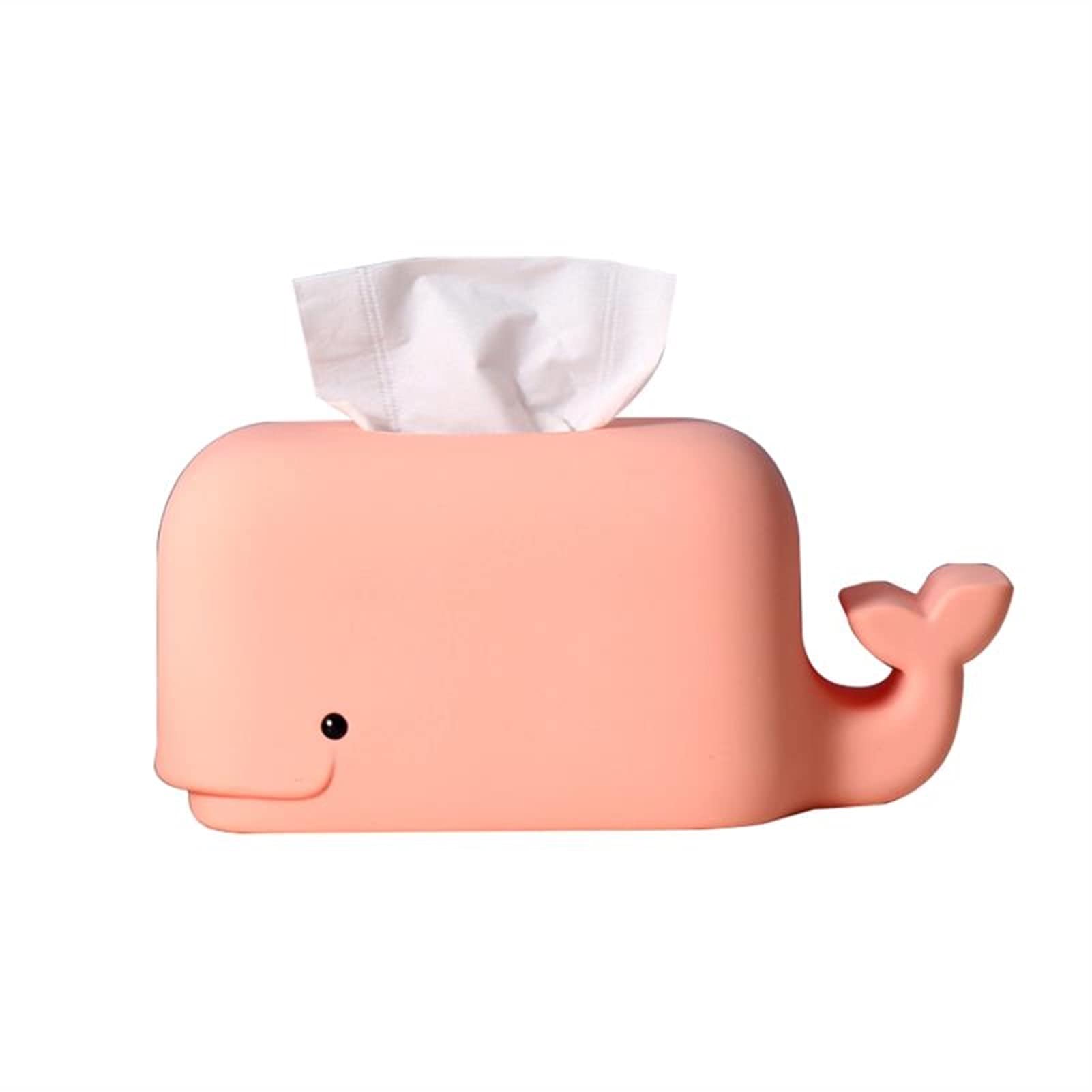 Cute Cartoon Whale Tissue Box Holder - Pink Desktop Paper Organizer for Tissues & Napkins | Decorative Craft for Home, Office, or Gift | Perfect for Living Room, Bedroom, and Bathroom Storage