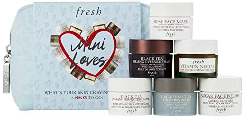 Fresh Mini Loves Mini Mask Set - 5 Pack Hydrating Sheet Masks for Glowing Skin | Korean Skincare for Daily Use, Travel & Self Care Routine