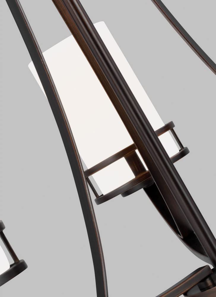 Generation Lighting 3-Light Robie Chandelier in Midnight Black (3121603-112) - Modern Ceiling Light Fixture for Dining Room & Living Room Decor | Compatible with A19 Standard & LED Bulbs | Perfect for Home Lighting & Interior Design