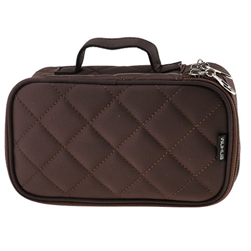 Women's Travel Makeup Bag - Waterproof Cosmetic Toiletry Organizer for Women & Girls - Perfect for Travel, Gym, and Daily Use - Coffee Design