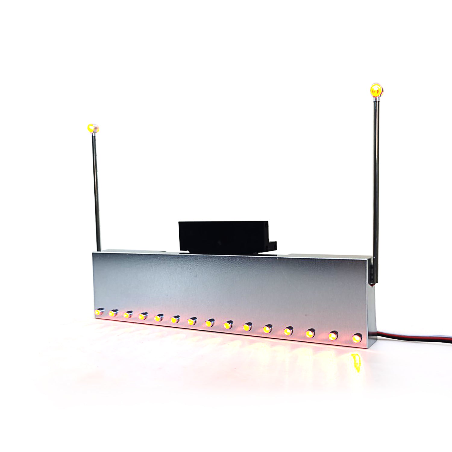 US Stock Heavy Duty Metal Front Bumper with LED Lights for Tamiya 1/14 Scale RC Tractor Truck Models 56344 & 56301 - Replacement Part & DIY Upgrade for Off-Road Racing and Crawling Scenes
