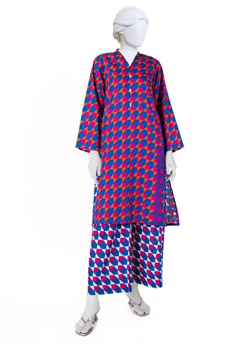Stylish Cambric Blue Kurti by J. Junaid Jamshed - Perfect for Casual Wear, Office Outfits & Special Occasions