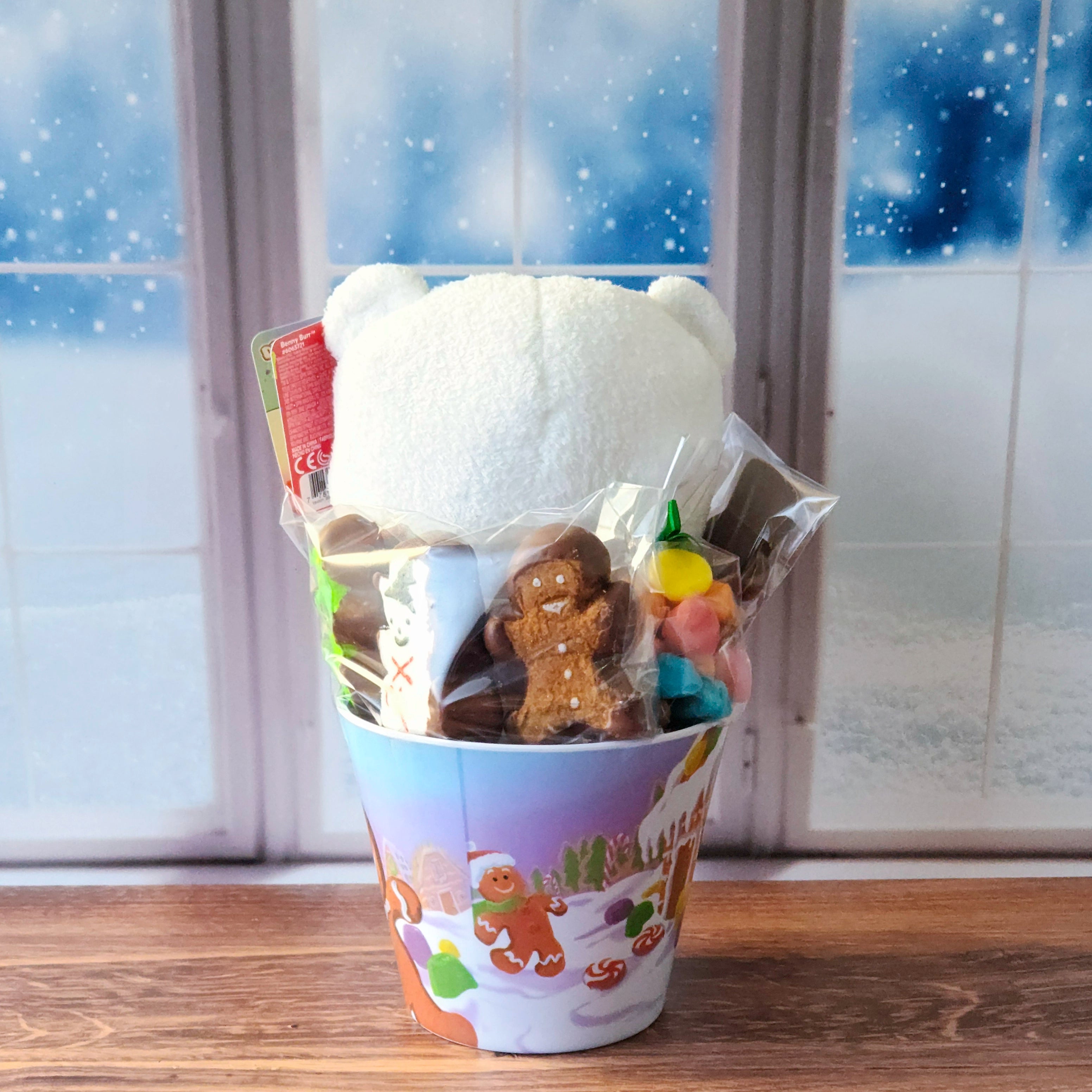 Holiday Gift Pail with Stuffed Animal - Perfect Christmas Stocking Stuffer & Birthday Present for Kids