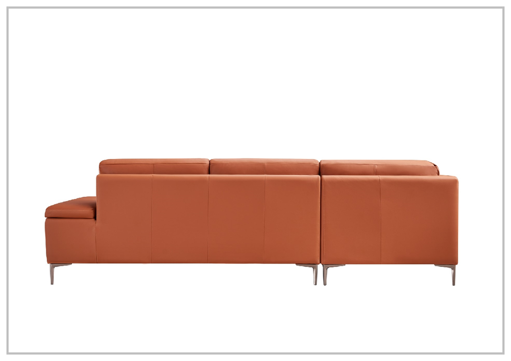 Gio Italia Decker L-Shaped Italian Leather Sectional Sofa - Modern Luxury Living Room Furniture for Home & Office Comfort