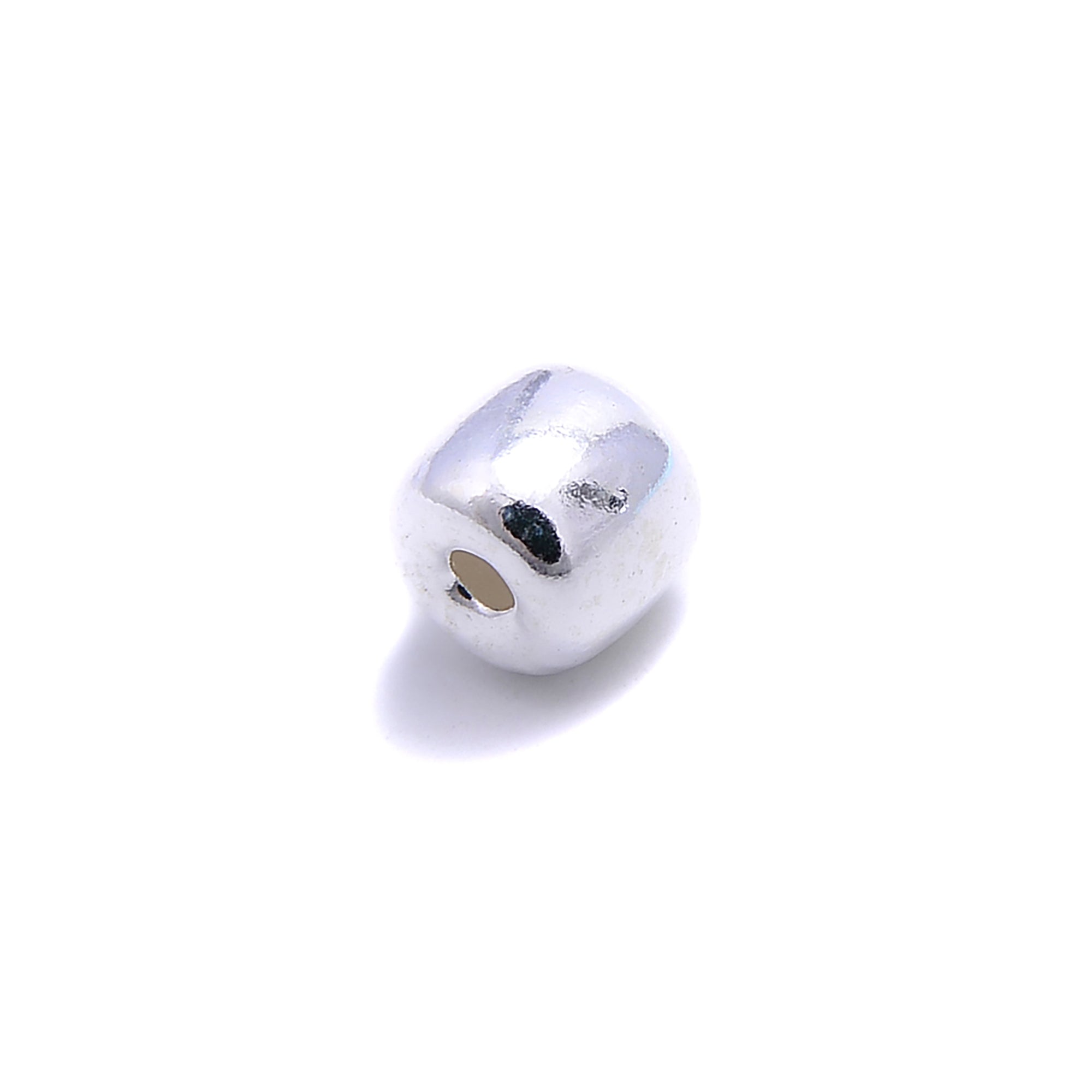 925 Sterling Silver Barrel Beads 5x6mm - 5 Pieces Per Bag - Perfect for Jewelry Making, DIY Bracelets & Necklaces - High Quality Craft Beads for Beading Projects