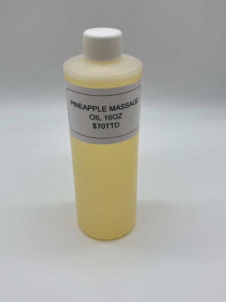 BE PINEAPPLE Massage Oil 16oz - Natural Relaxing Body Oil for Couples Massage, Aromatherapy & Skin Hydration - Perfect for Spa Nights & Romantic Gifts