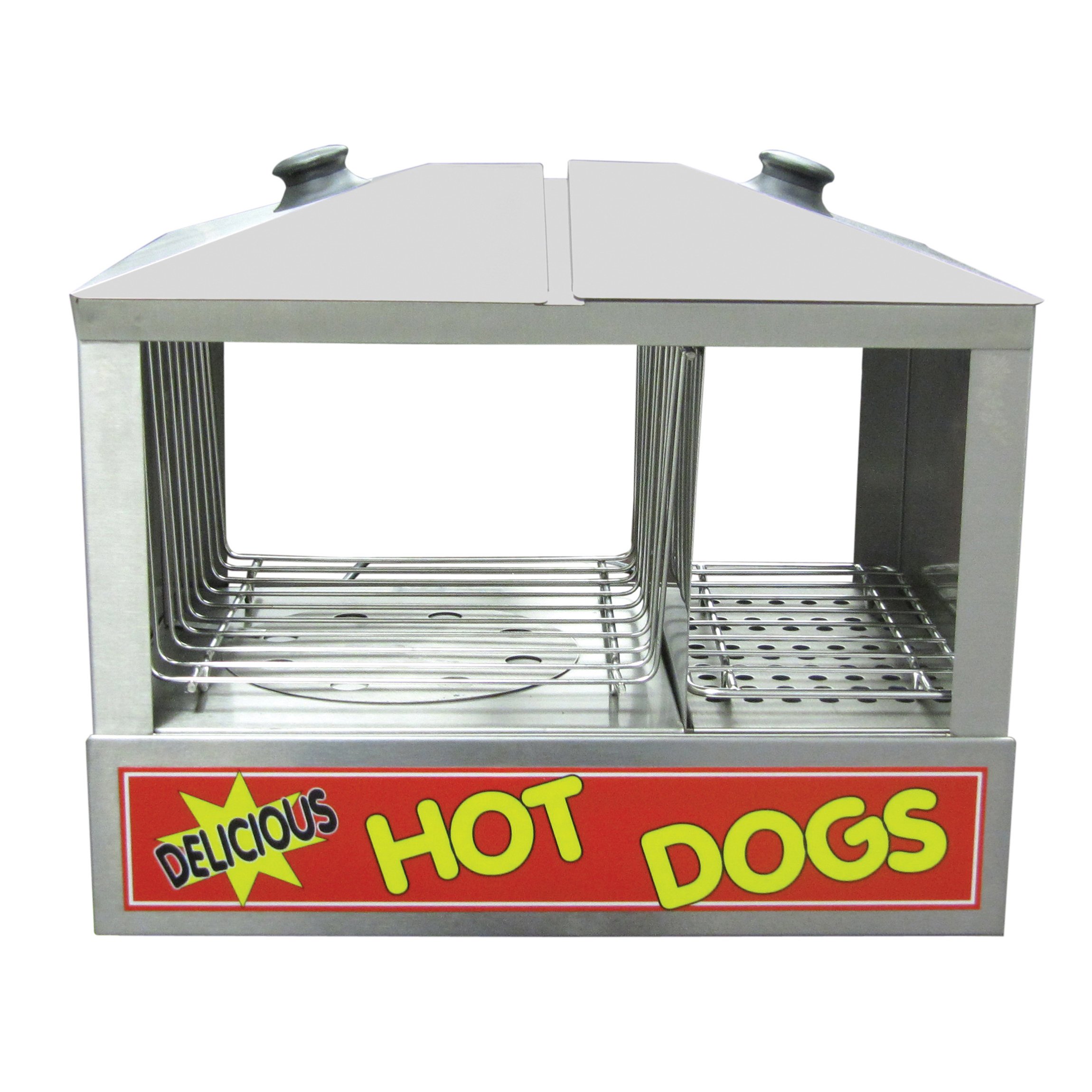 Adcraft HDS-1200W Commercial Hot Dog and Bun Steamer - 120V Stainless Steel Food Warmer for Restaurants, Food Trucks, and Catering Events