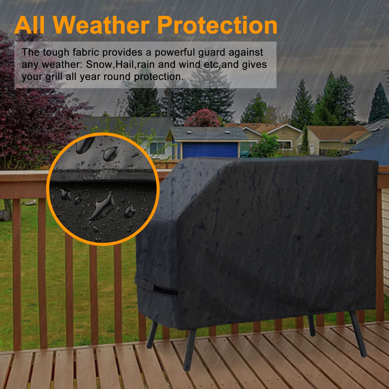 Heavy Duty 600D Waterproof Griddle Cover for Blackstone 22