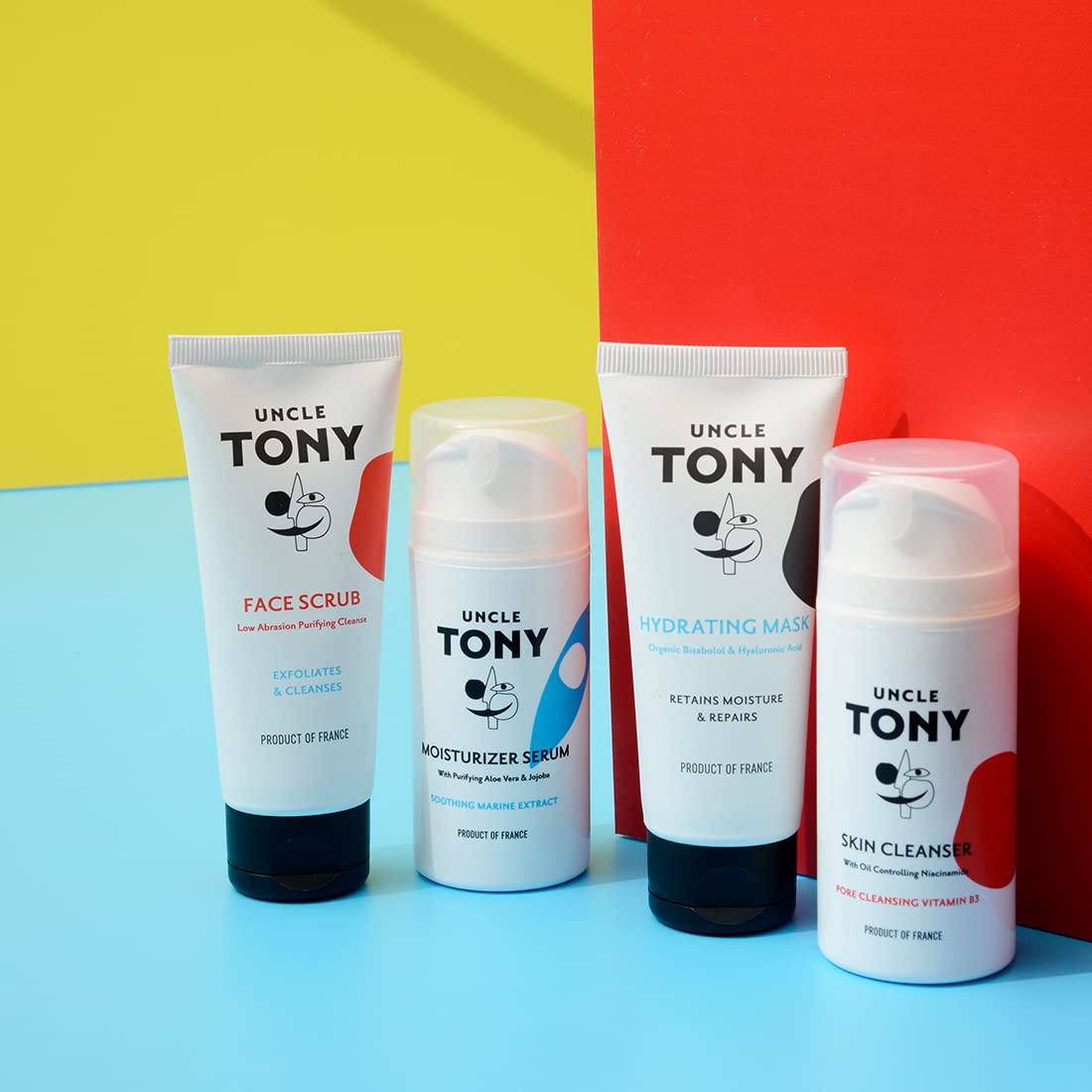 Uncle Tony Skincare Supreme Kit - Anti-Aging Face Care Set for Dead Skin Cell Removal, Tan Reduction & Skin Health Boost | Hydrating & Brightening Daily Skincare Routine for Women & Men