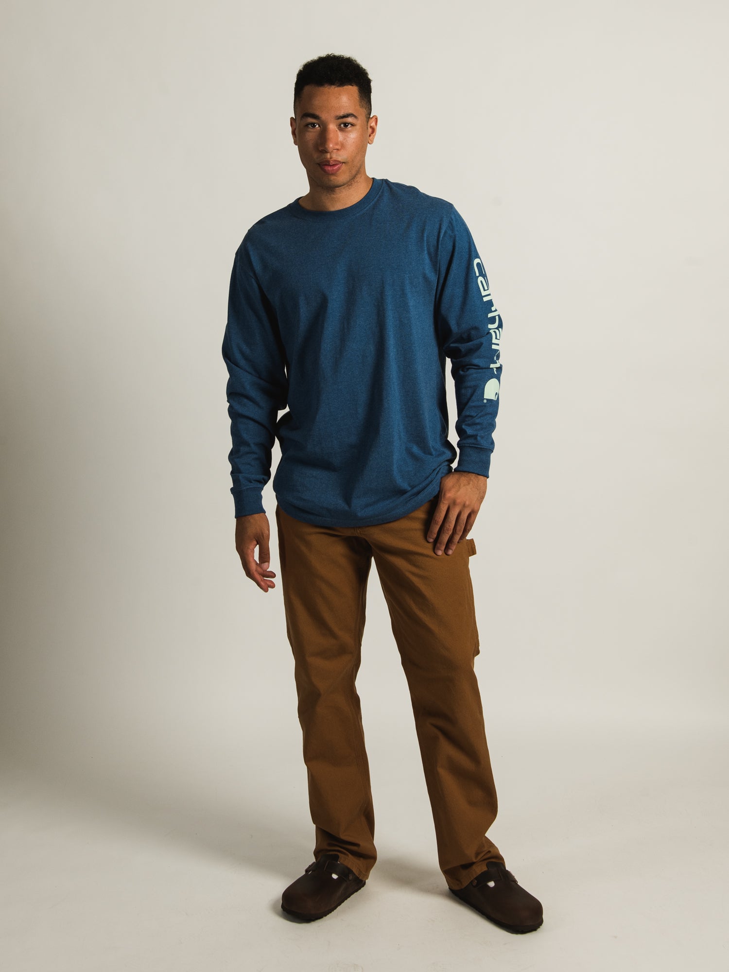 Carhartt Signature Long Sleeve T-Shirt for Men - Durable Workwear & Casual Wear - Perfect for Construction, Outdoor Activities & Everyday Use - On Sale Now