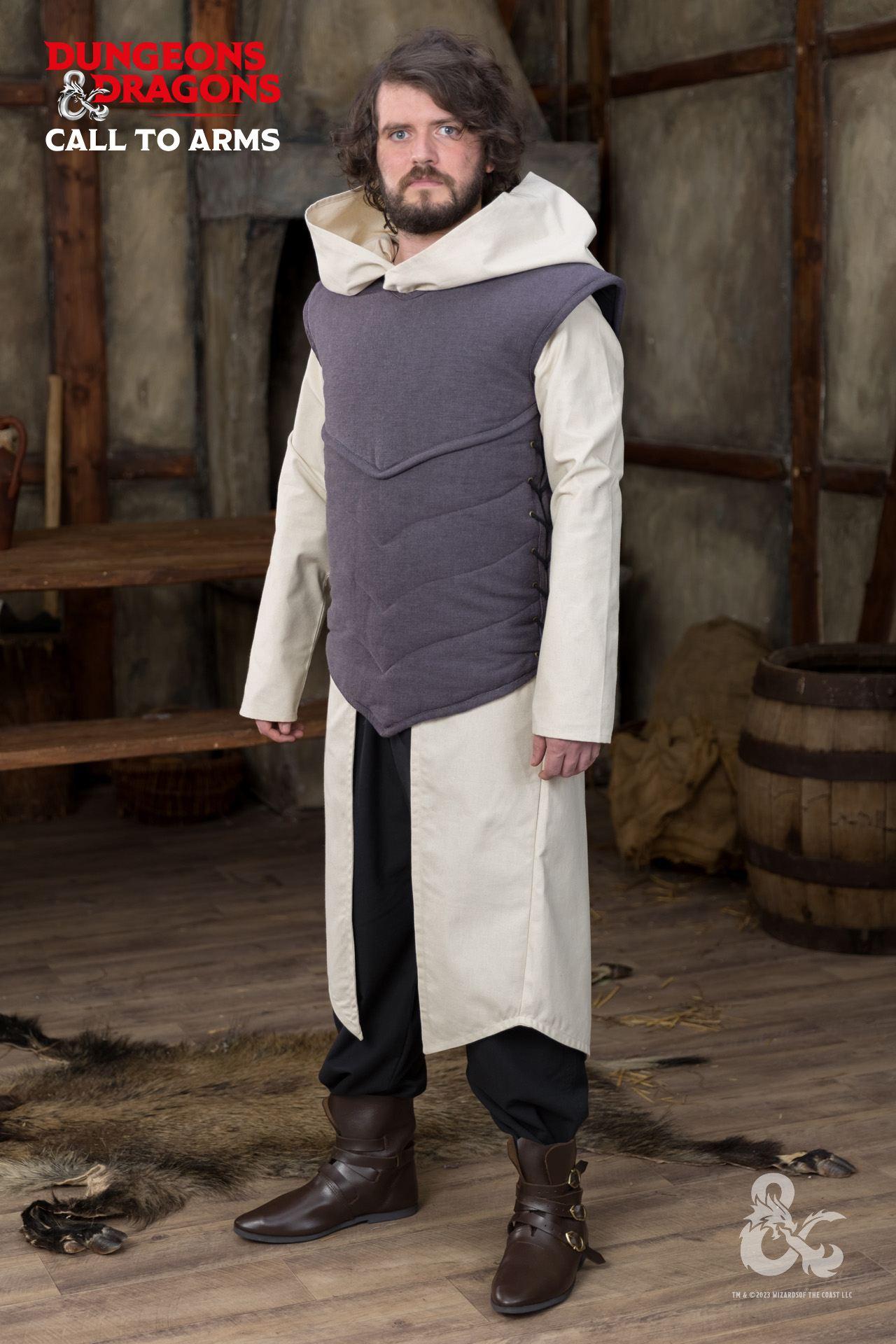 Dungeons & Dragons Paladin Vest Grey - Medieval Fantasy Cosplay Costume for LARP, D&D, and Renaissance Faires