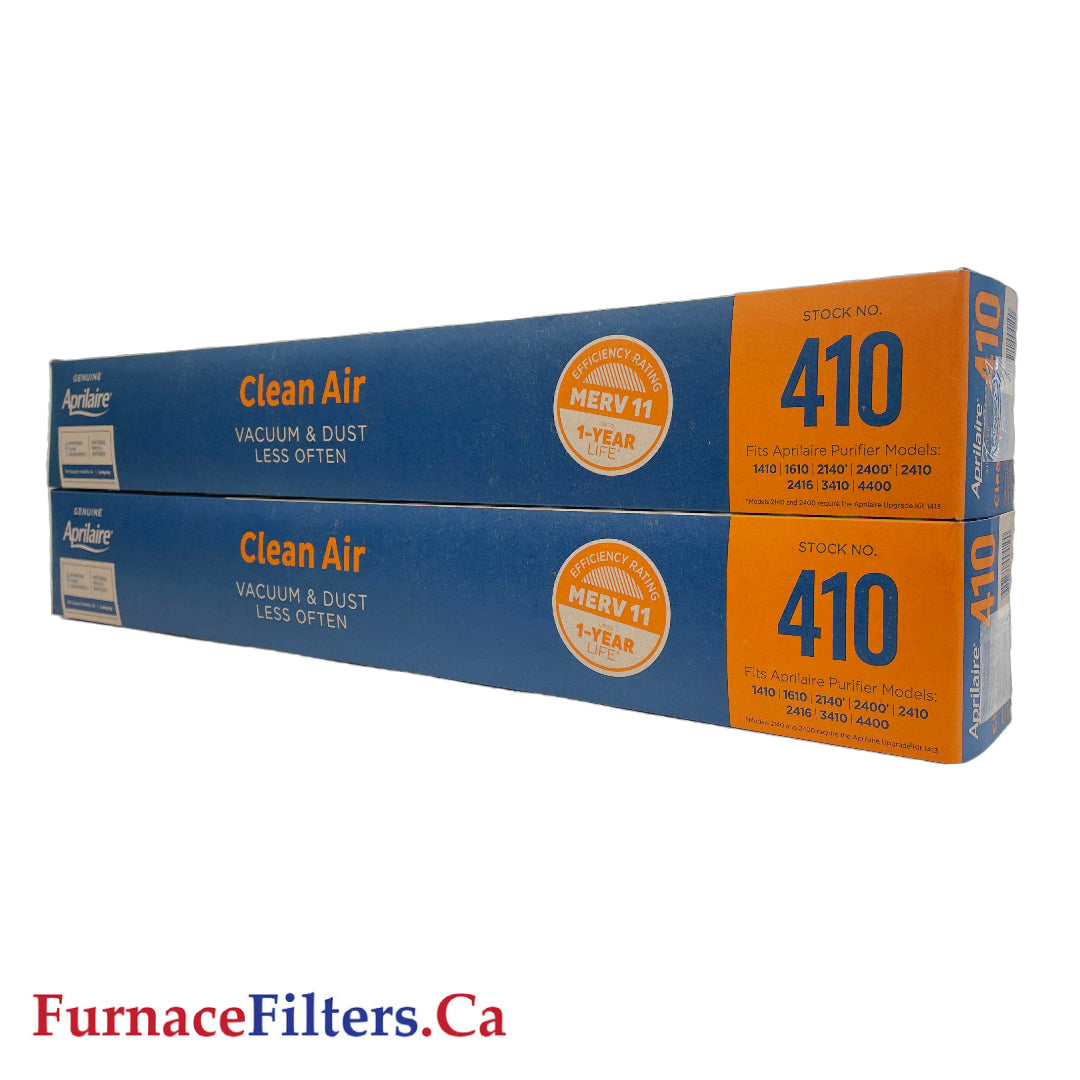 Aprilaire 410 Furnace Filter MERV 11 Replacement Air Filter - 2 Pack for Home HVAC System | Improves Indoor Air Quality & Reduces Allergens | Perfect for Allergy Sufferers & Pet Owners