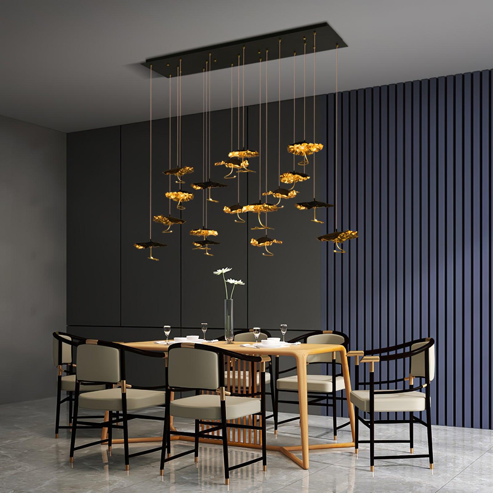 Brass Aviary Constellation Chandelier - Elegant Celestial Lighting Fixture for Dining Room, Bedroom & Living Room Decor