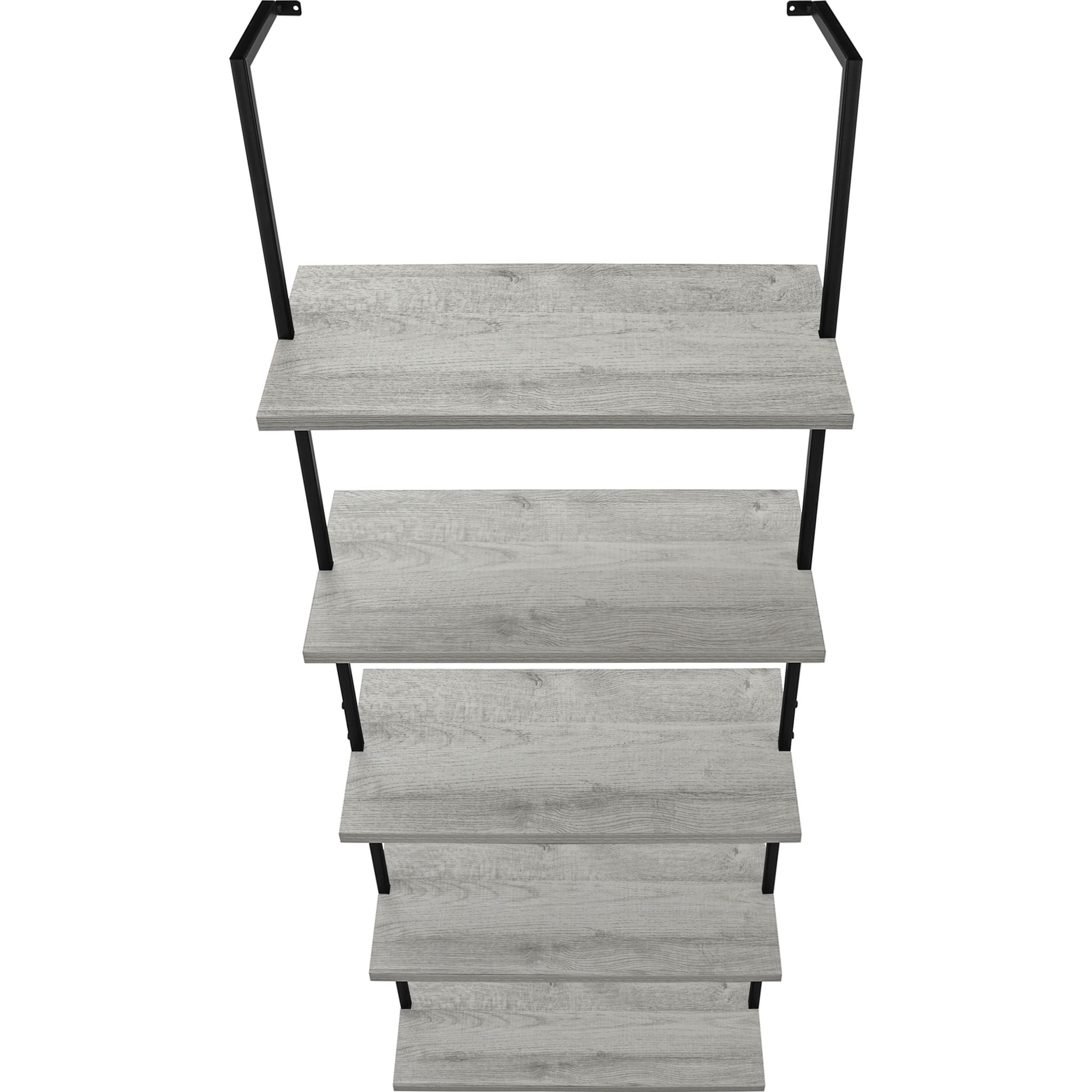Brea Book Shelf - Brown & Black Wooden Bookshelf for Home, Office & Library - Stylish Storage Solution for Books, Decor & More