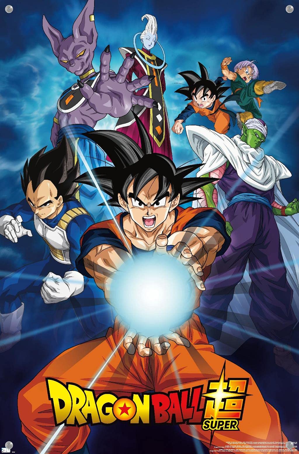 Dragon Ball Super Anime Wall Poster Set with Push Pins - Perfect for Bedroom, Game Room & Anime Fan Decor