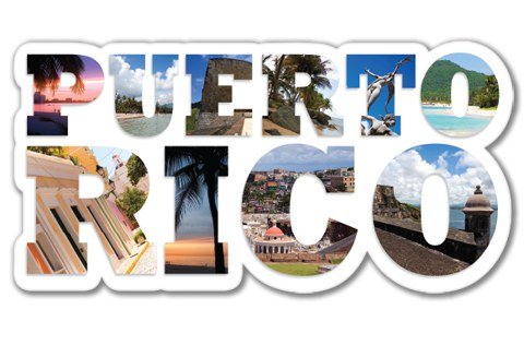 AK Wall Art Puerto Rico Travel Vinyl Sticker - Waterproof Decal for Laptop, Suitcase & Car - Multiple Sizes Available