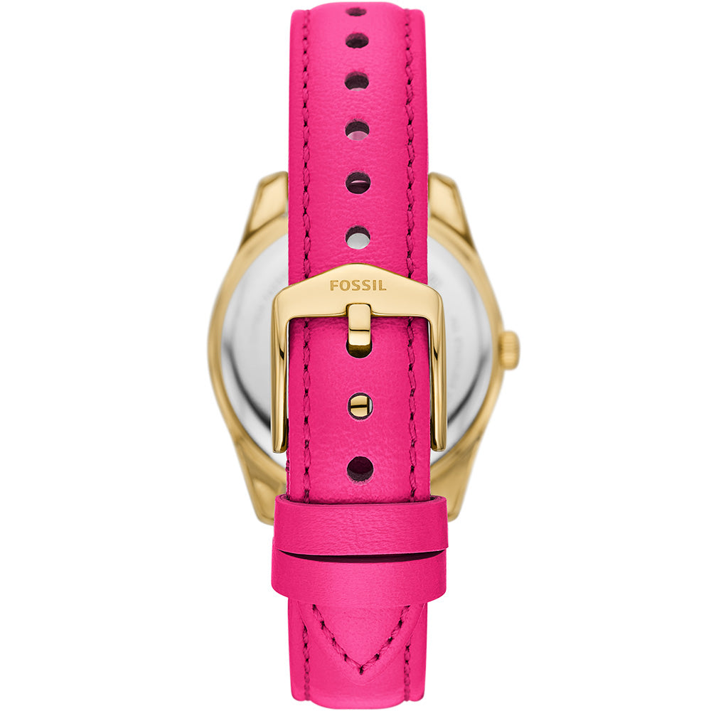 Fossil Barbie SE1109SET Watch - Stylish Pink Leather Band & Rose Gold Case for Women - Perfect for Casual Wear, Office & Special Occasions