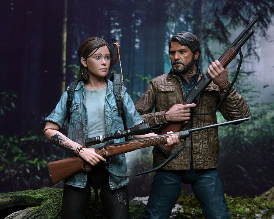 The Last of Us Part II Ultimate Joel and Ellie Action Figure 2 Pack - Collectible Video Game Character Figures for Fans, Gifts & Display