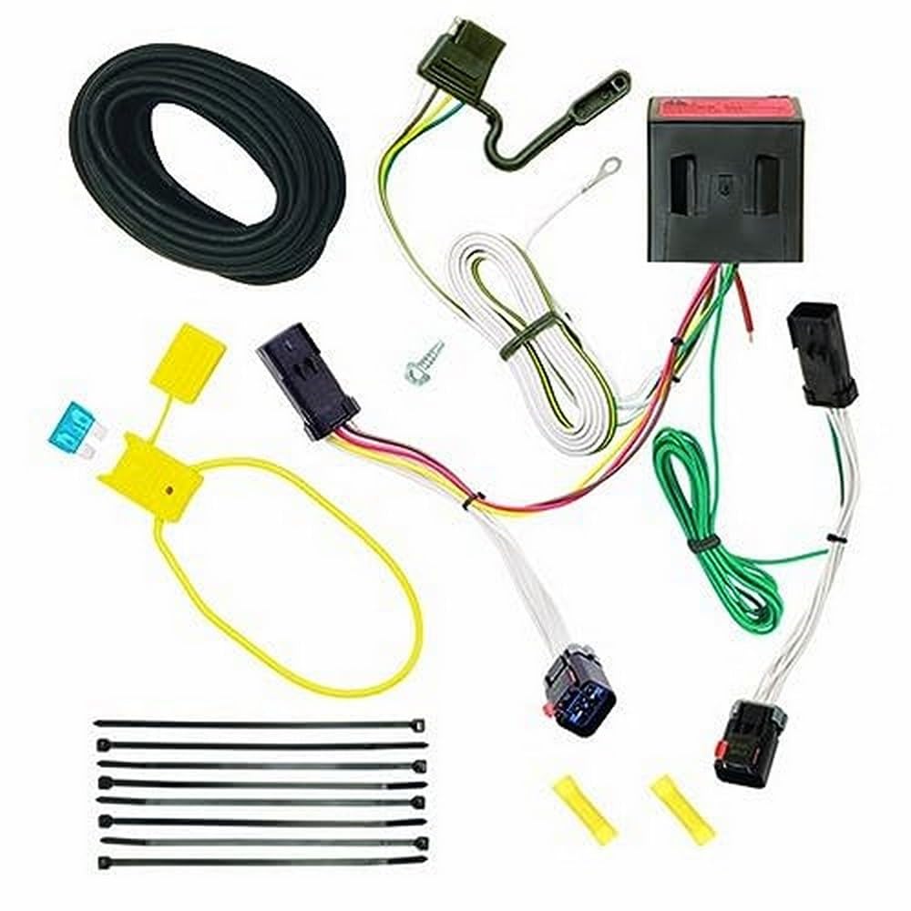 Reese Plug and Play Hitch Wiring Trailer Lights Kit for 2002-2007 Jeep Liberty - Easy Installation, Black (118524) - Perfect for Towing, Camping & Hauling Trailers