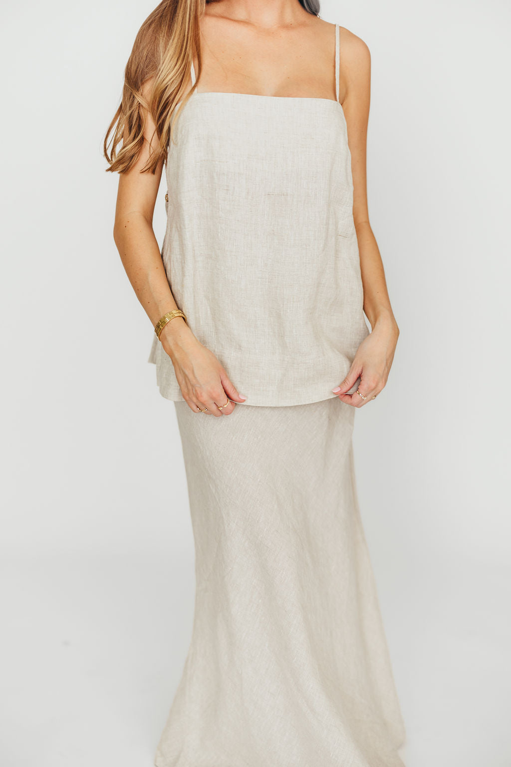 Novella 100% Linen Woven Maxi Skirt - Breathable & Lightweight Summer Skirt for Women | Perfect for Beach, Vacation & Boho Style Outfits