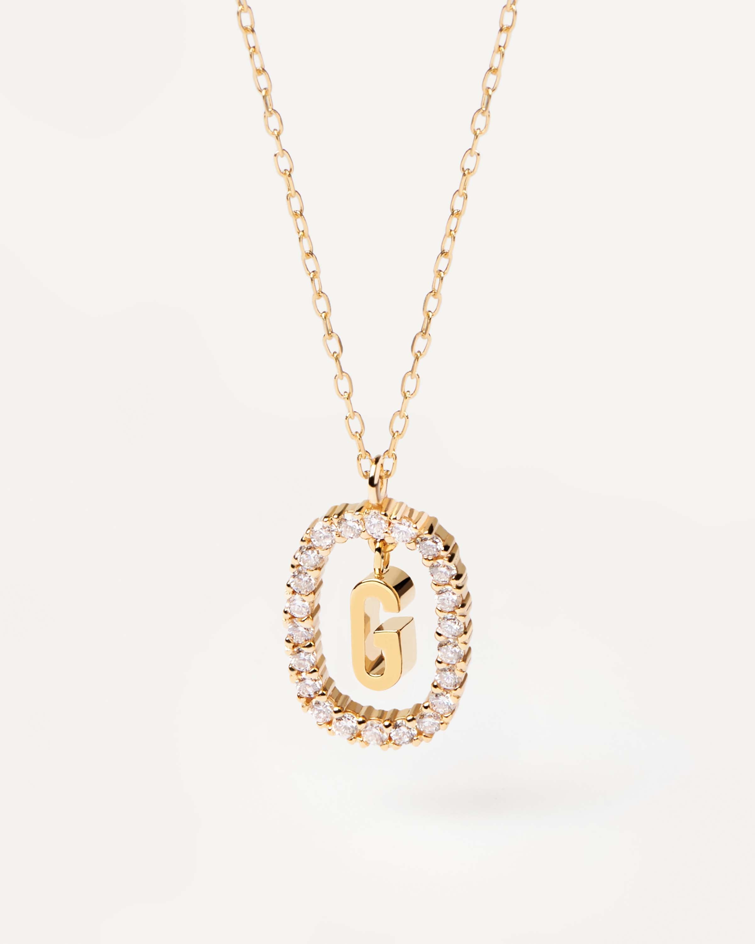 Elegant Diamond & Gold Letter G Necklace for Women - Perfect for Gifts, Anniversaries & Special Occasions
