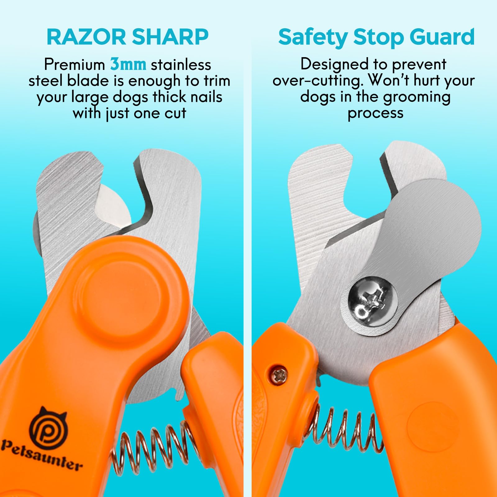 2-in-1 Dog Nail Clippers & Grinder with LED Lights - Safe & Quiet Pet Nail Trimmer for Dogs & Cats of All Sizes - Perfect for Thick Nails Grooming at Home or Professional Use